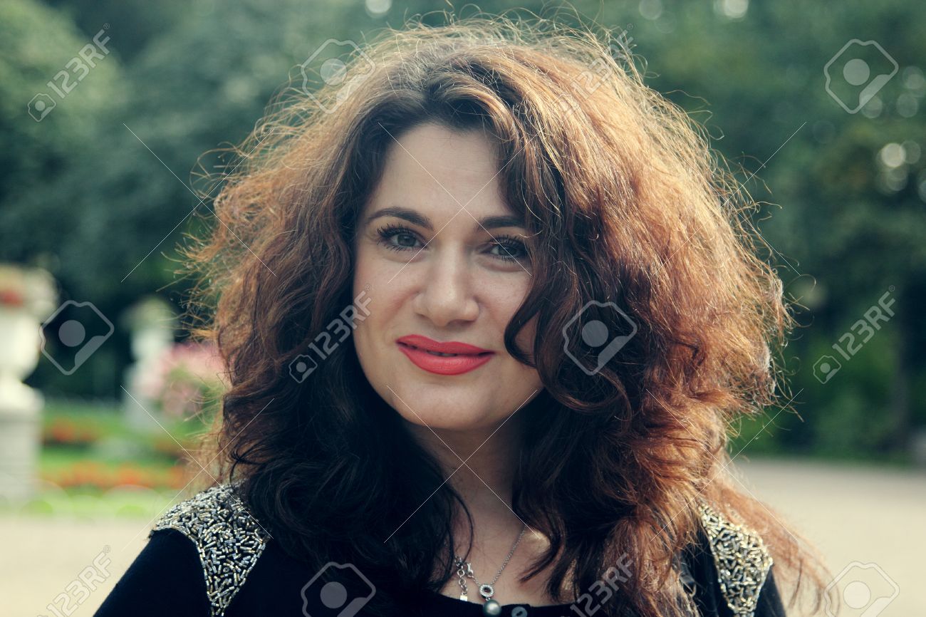 portrait of a beautiful 37 year old woman